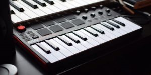 A MIDI keyboard