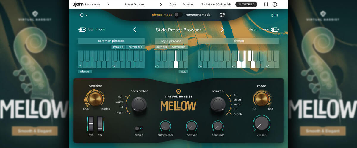 UJAM Virtual Bassist Mellow